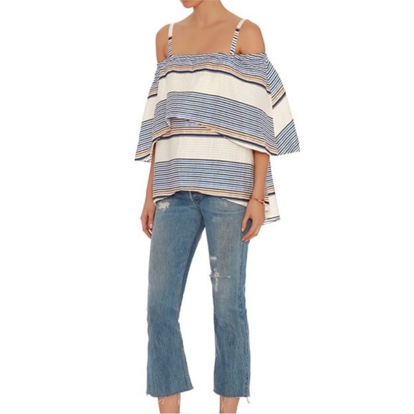 Tanya Taylor Tops - Tanya Taylor Lone Top in Sunset Stripe